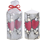 Emocio Hearts and hearts candle cylinder 60 x 110 mm 1 piece