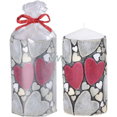 Emocio Hearts and hearts candle cylinder 60 x 110 mm 1 piece