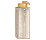 Albi Glass bottle with bamboo cap Golden plants 500 ml