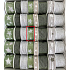 Ditipo Fabric Ribbon with Wire Green with White Stars 3 m x 25 mm