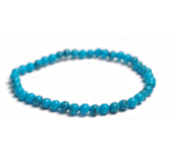 Tyrkenite blue bracelet elastic natural stone, bead 4 mm / 16-17 cm, stone of young people, looking for a life goal