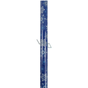 Nekupto Christmas gift wrapping paper 70 x 500 cm Blue white, blue, silver flakes