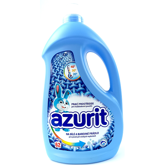 Azurit Universal liquid detergent for white and coloured clothes for low temperature washing 62 doses 2480 ml