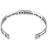 Stainless steel bracelet silver with engraving True friendship..., open cuff, 2.5 mm