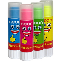 Herkules neon glue stick, various colors, 15 g