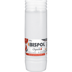 Bispol Ognik cast wax cemetery candle, refill, 260 g