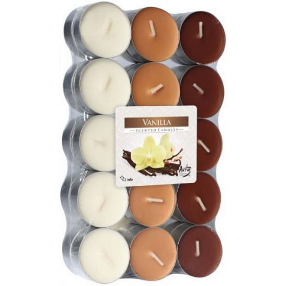 Bispol scented tea lights vanilla 30 pcs