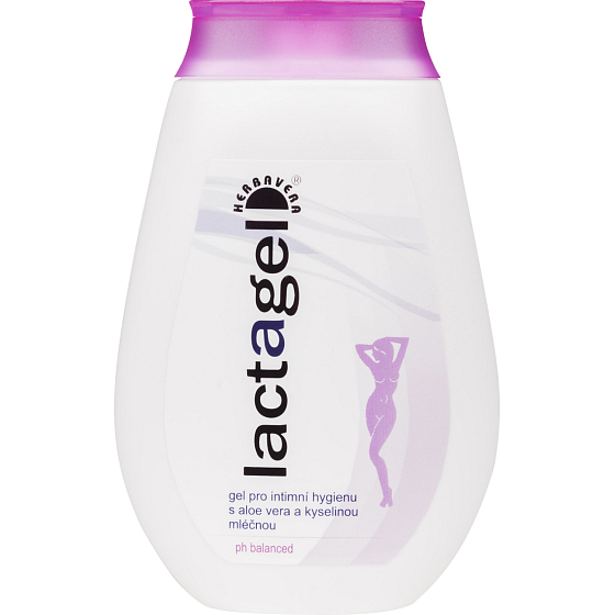 Herbavera Lactagel with Aloe Vera gel for intimate hygiene, 250 ml