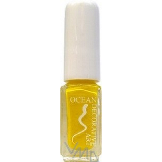 Ocean Decorative Art decorating nail polish shade 19 yellow 5 ml
