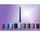 Lima Candle smooth metal lilac conical 22 x 250 mm 1 piece