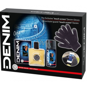 Denim Original aftershave 100 ml + deodorant spray 150 ml + gloves for touch screen, cosmetic set