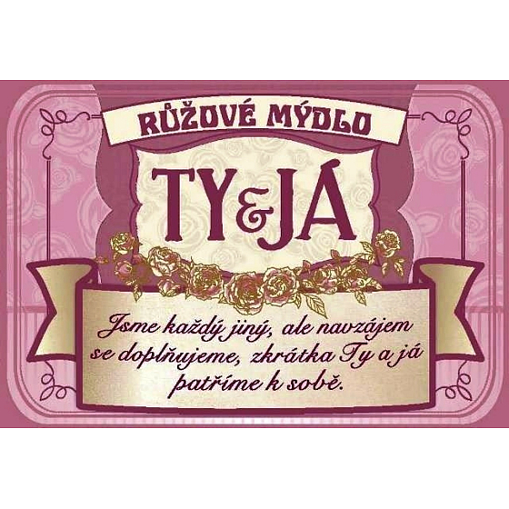 Albi Pink soap in a can with the text You + Me 8 x 5.4 cm