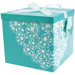 Angel Folding gift box with ribbon Green 30 x 30 x 17 cm