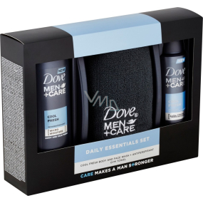 Dove Men + Care Cool Fresh shower gel 250 ml + antiperspirant spray 150 ml + towel, cosmetic set