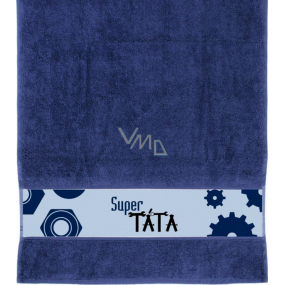 Albi Towel Super Dad dark blue 90 cm × 50 cm