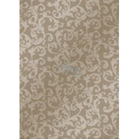 Ditipo Gift wrapping paper 70 x 200 cm Christmas light brown lace pattern 2061002
