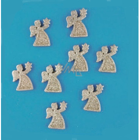 Golden angels with glitters 3.3 cm, 8 pieces in a box