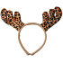 Headband antlers beige patterned 11 cm