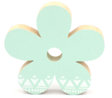 Nekupto Home Decor Wooden Decoration Green Flower 11 cm