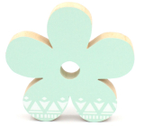 Nekupto Home Decor Wooden decoration flower green 11 cm