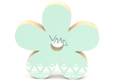 Nekupto Home Decor Wooden Decoration Green Flower 11 cm