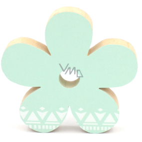 Nekupto Home Decor Wooden decoration flower green 11 cm