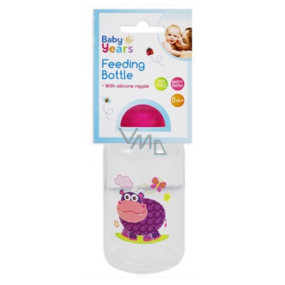 First Steps Safari 0+ Baby Bottle Hippo Violet 150 ml