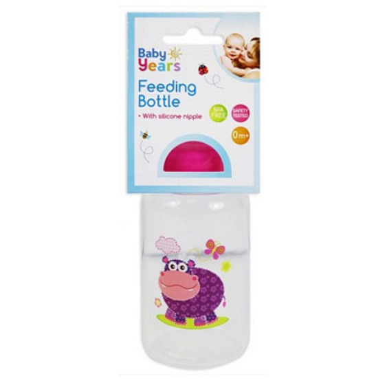 First Steps Safari 0+ Baby Bottle Purple Hippo 150 ml