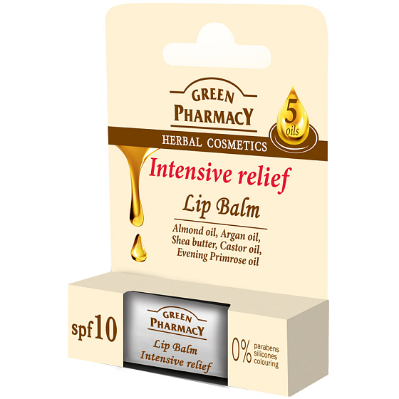 Green Pharmacy Intensive Relief 5 Oils Nourishing Lip Balm with Five Oils 3.6 g