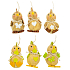 Plush chicken for hanging 7 cm 1 piece