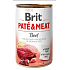 Brit Paté & Meat Beef and turkey pure meat paté complete dog food 400 g