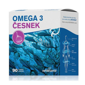 Nef de Santé Omega 3 Garlic food supplement, contains fish oil 90 capsules