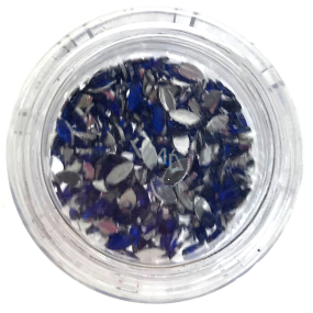 Professional nail decorations rhinestones drop blue 132