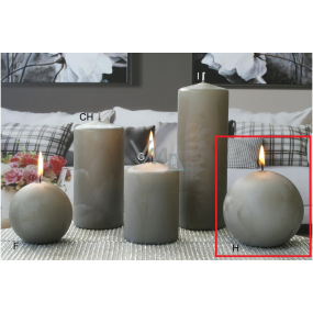 Lima Ice candle gray ball 100 mm 1 piece
