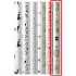 Zöwie Gift wrapping paper 70 x 150 cm Christmas Luxury White Christmas with embossed white - gold snowflakes