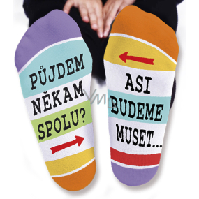 Nekupto Family gifts with humor Socks Let's go somewhere together, size 39-42