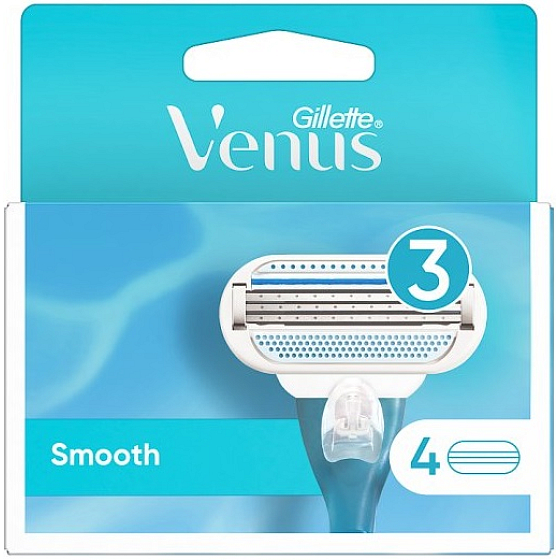 Gillette Venus Smooth replacement heads 4 pieces, for women