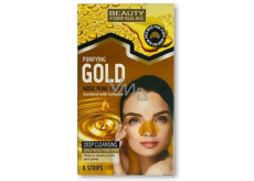 Beauty Formulas Gold gold cleansing tapes for the nose with collagen and hazelnut 6 pieces