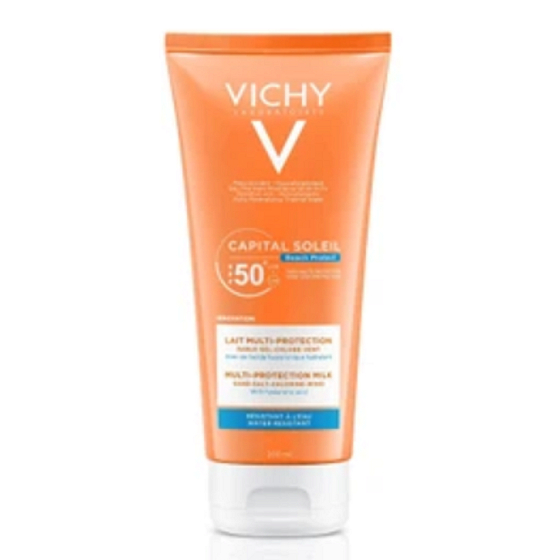 Vichy Capital Soleil SPF50 Protective Sunscreen Moisturizing Milk for Face and Body for the Whole Family 300 ml