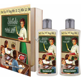 Bohemia Gifts Teachers shower gel 250 ml + hair shampoo 250 ml, book cosmetic set