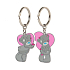 Me To You Metal keychain Pink heart for couples 2 pieces in a package