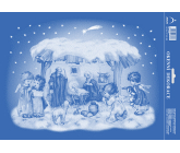 Arch Christmas sticker, adhesive-free window film Nativity Scene 25 x 35 cm
