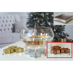 Lima Floating Star Candle Glitter Copper 4 Pieces
