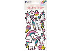 Stickers convex Unicorns 9.5 x 21 cm