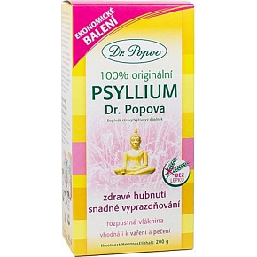 Dr. Popov Psyllium 100% original, supports the proper metabolism of fats and induces a feeling of satiety, soluble fiber 200 g Dr. Popov Psyllium 100% original, supports the proper metabolism of fats and induces a feeling of satiety, soluble fiber 200 g