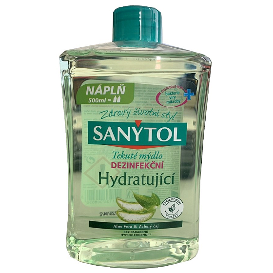 Sanytol Green Tea & Aloe Vera Disinfecting Moisturizing Hand Soap 500 ml Refill