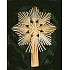 Straw spike for tree Star with glitter 26 cm