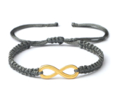 Infinity - infinity, lucky bracelet, handmade emblem, gold color adjustable