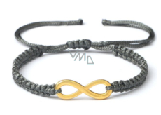 Infinity - infinity, lucky bracelet, handmade emblem, gold color adjustable