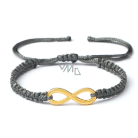 Infinity - infinity, lucky bracelet, handmade emblem, gold color adjustable